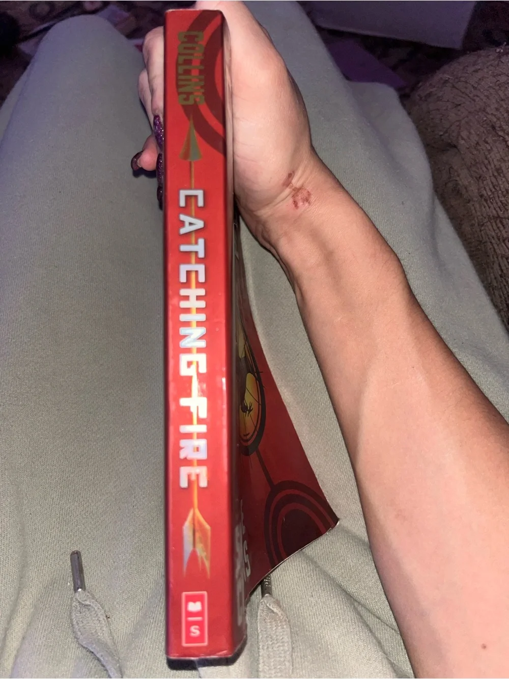 Scholastic The Hunger Games Paperback - Red with Gold Text